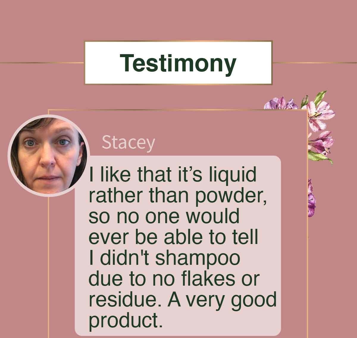 Dry Shampo Testimony