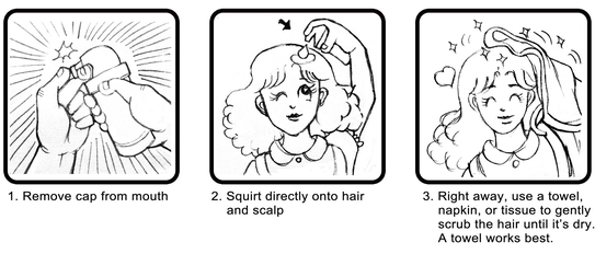 Faciano Dry Shampoo Instruction